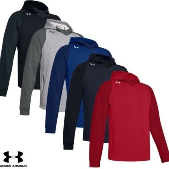 NP New Under Armour 3XL Fleece Pullover Hoodie Cold Gear Men's Dynasty Blue XXXL - Picture 11 of 14